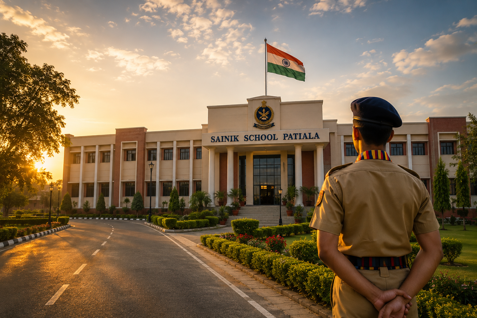 Sainik School Patiala campus and cadet training