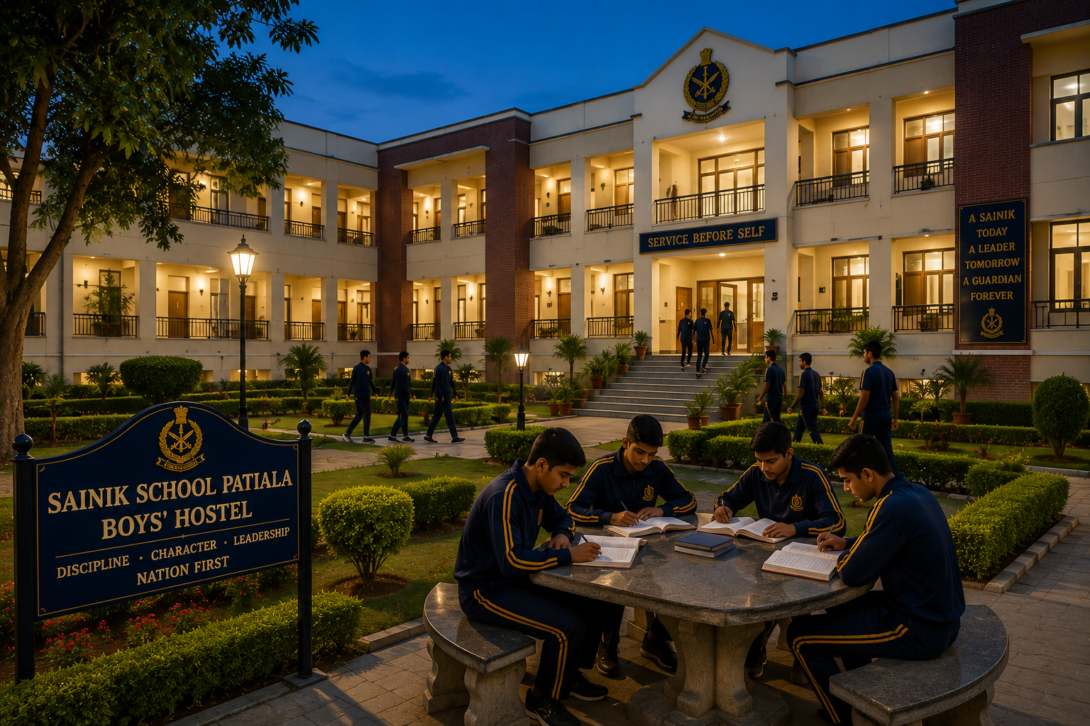 Residential hostel facilities at Sainik School Patiala