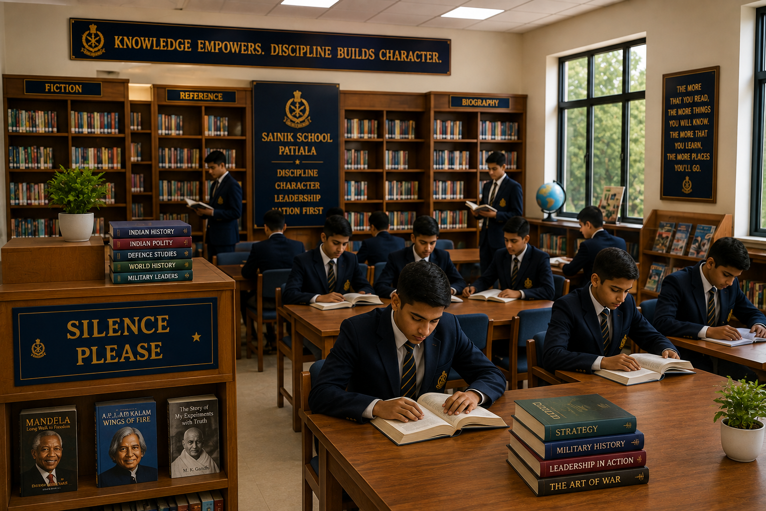 Library facility at Sainik School Patiala